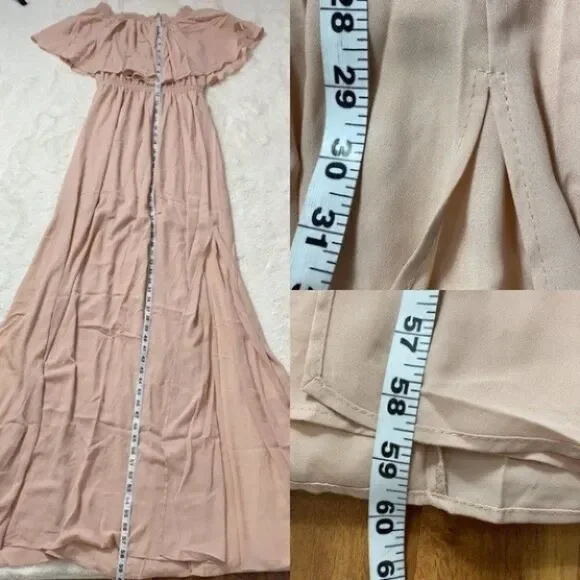 NEW Show Me Your MuMu Hacienda Formal Bridesmaid Maxi Dress Cream Size Medium - Picture 10 of 12